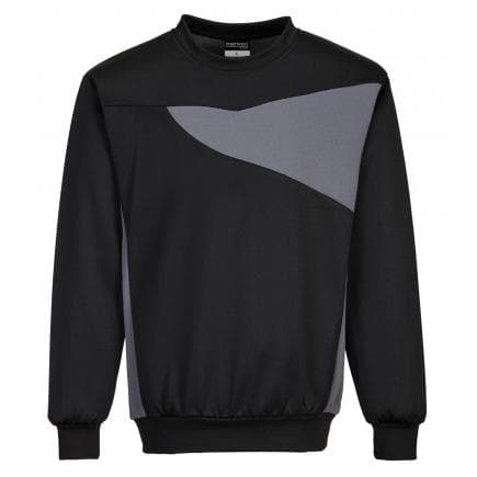 PORTWEST PW273BZRXXL - Sweatshirt ras du cou pw2, noir/ zoom gris