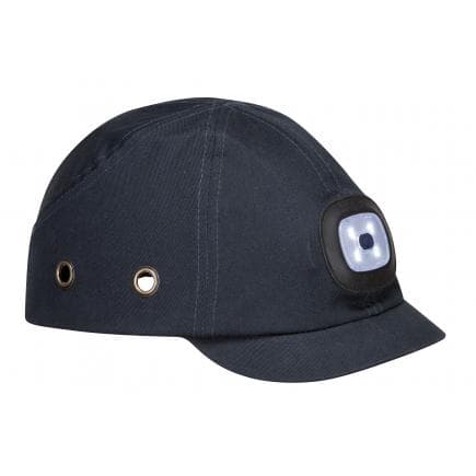 PORTWEST PW29NAR - Casquette antichoc à LED rechargeable par usb, marine