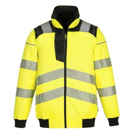 PORTWEST PW302YBRS - Blouson PW3 haute visibilité 3-en-1, jaune/noir