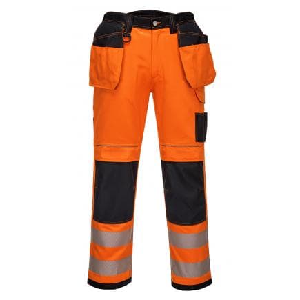 PORTWEST PW306OBR36 - Pantalon PW3 stretch Holster haute-visibilité, orange/noir