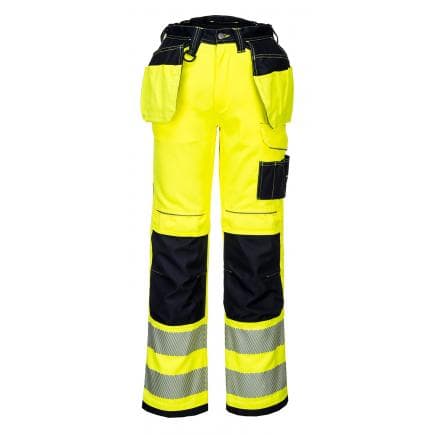 PORTWEST PW306YBR32 - Pantalon PW3 stretch Holster haute-visibilité, jaune/noir