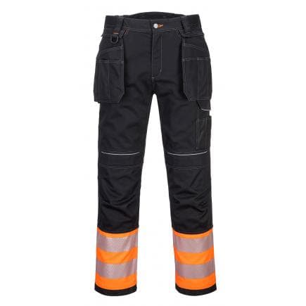 PORTWEST PW307OBR34 - Pantalon Holster PW3 Hi-Vis classe 1, orange/noir