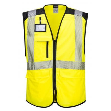 PORTWEST PW309YBRXL - Gilet multipoches haute-visibilité PW3, jaune/noir