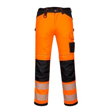 PORTWEST PW340OBS36 - Pantalon PW3 Hi-Vis work, orange/noir shor