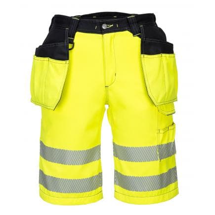 PORTWEST PW343YBR38 - Bermuda PW3 Hi-Vis, jaune/noir