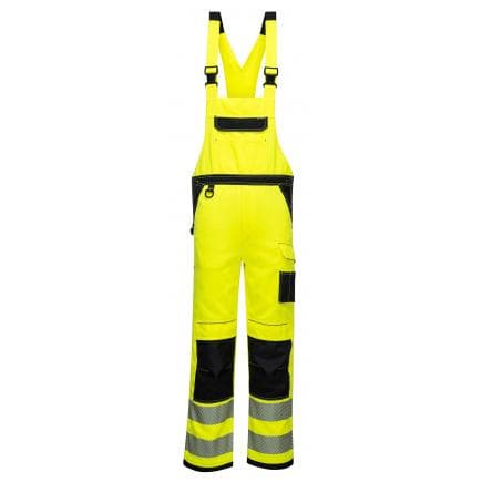 PORTWEST PW344YBRXL - Cotte à bretelles PW3 haute-visibilité, jaune/noir