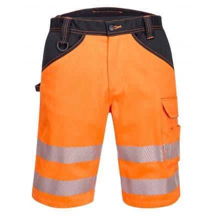 PORTWEST PW348OBR33 - Bermuda PW3 Hi-Vis, orange/noir