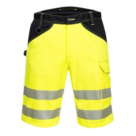 PORTWEST PW348YBR38 - Bermuda PW3 Hi-Vis, jaune/noir