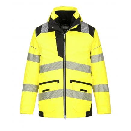 PORTWEST PW367YBRXXL - Parka PW3 Hi-Vis 5-en-1, jaune/noir