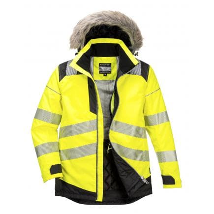 PORTWEST PW369YBRM - Parka d'hiver haute visibilité PW3, jaune/noir