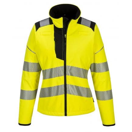 PORTWEST PW381YBRS - Softshell PW3 haute visibilité pour femmes, jaune/noir