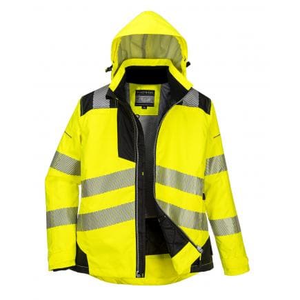 PORTWEST PW382YBRS - Parka d'hiver PW3 pour femmes, jaune/noir