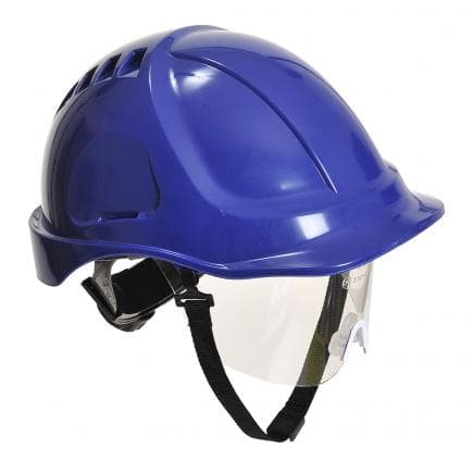 PORTWEST PW54RBR - Casque à visiere Endurance Plus visor, bleu royal