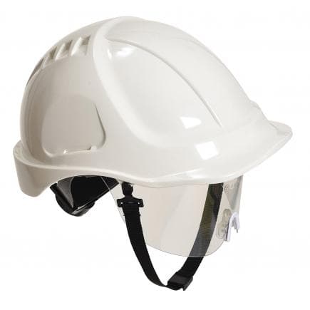 PORTWEST PW54WHR - Casque à visiere Endurance Plus visor, blanc