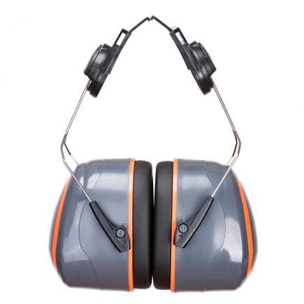 PORTWEST PW62GOR - Coquilles anti-bruit HV Extreme monté sur casque, gris/orange