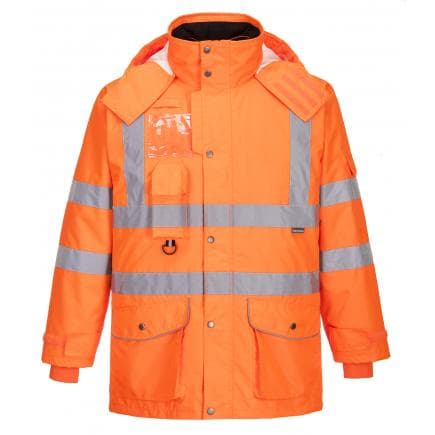 PORTWEST RT27ORRXL - Parka traffic HV 7-en-1 RIS, orange