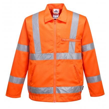 PORTWEST RT40ORRM - Veste poly-coton Hi-Vis RIS, orange