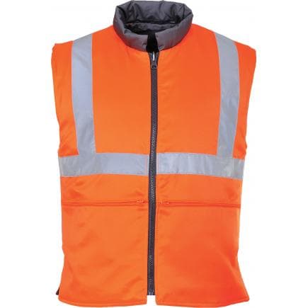 PORTWEST RT44ORRXL - Gilet de froid réversible RIS, orange