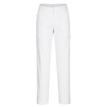 PORTWEST S233WHR36 - Pantalon cargo extensible pour femmes, blanc