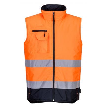 PORTWEST S267ONRM - Gilet bodywarmer haute-visibilité bicolore, orange/marine