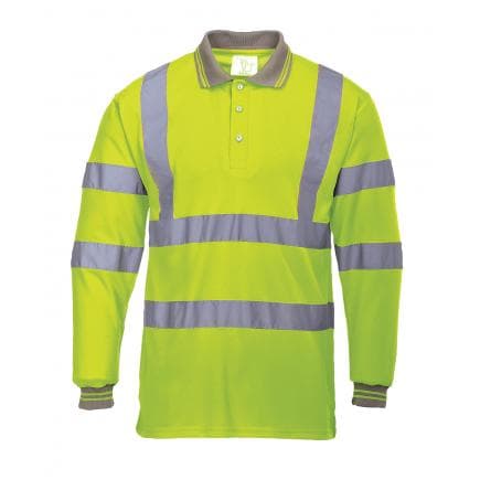 PORTWEST S277YERL - Polo HV manches longues, jaune