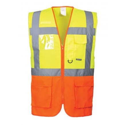 PORTWEST S376YORS - Gilet Executive prague, jaune/orange