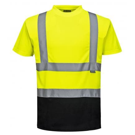 PORTWEST S378YBRM - T-shirt bicolore, jaune/noir