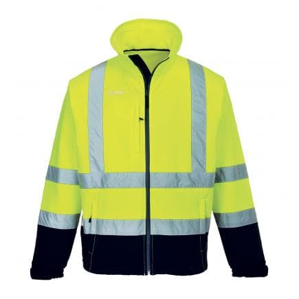 PORTWEST S425YNR4XL - Softshell bicolore (3 couches), jaune/marine