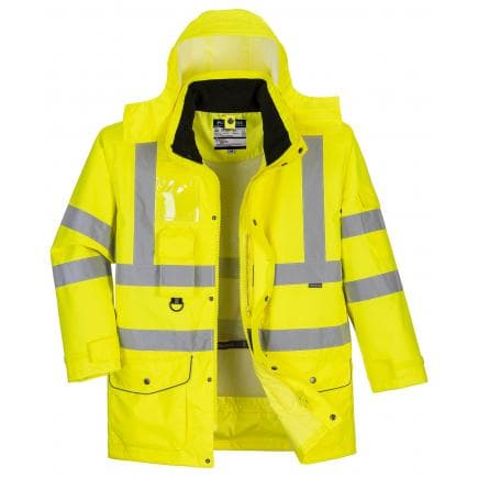 PORTWEST S427YERL - Parka Hi-Vis 7-en-1, jaune