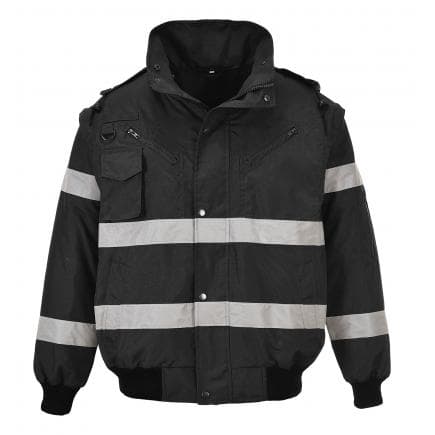 PORTWEST S435BKRL - Blouson Bomber Iona 4 en 1, noir