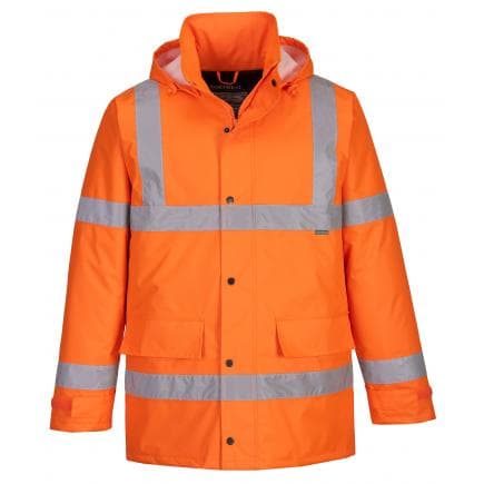 PORTWEST S460ORRL - Parka Hi-Vis traffic, orange