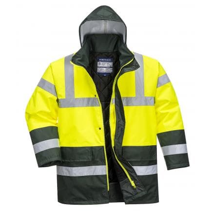 PORTWEST S466YGRL - Parka bicolore traffic, jaune/vert