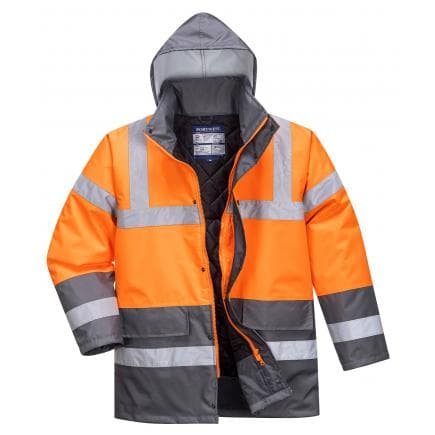 PORTWEST S467OGYL - Parka HV bicolore, orange/gris