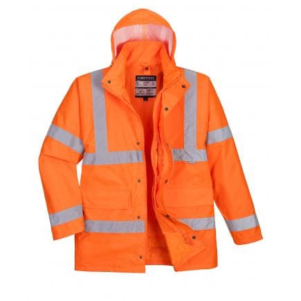 PORTWEST S468ORRXXL - Parka Hi-Vis 4-en-1, orange