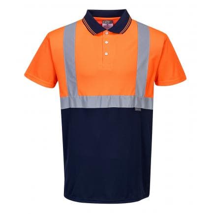 PORTWEST S479ONRM - Polo bicolore, orange/marine