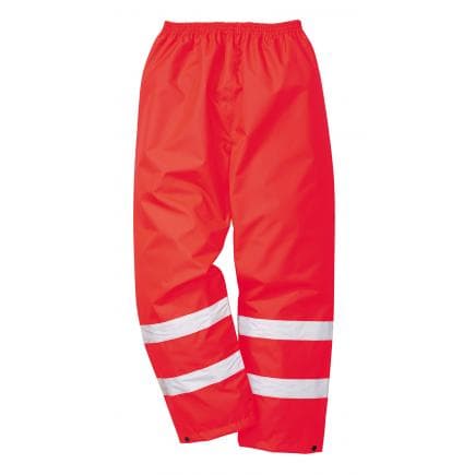 PORTWEST S480RERS - Pantalon Hi-Vis traffic, rouge