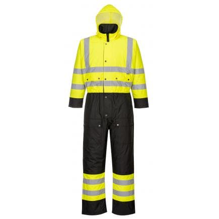 PORTWEST S485YBRM - Combinaison contrast Hi-Vis matelassée, jaune/noir