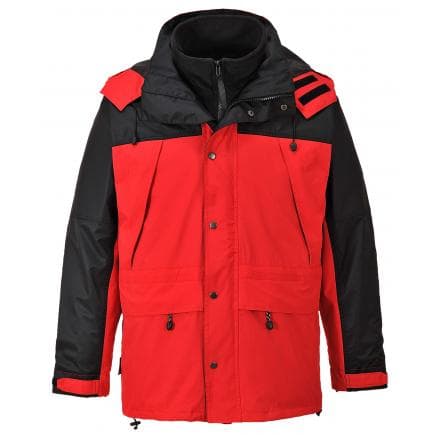 PORTWEST S532RERXXL - Veste respirante orkney 3 en 1, rouge