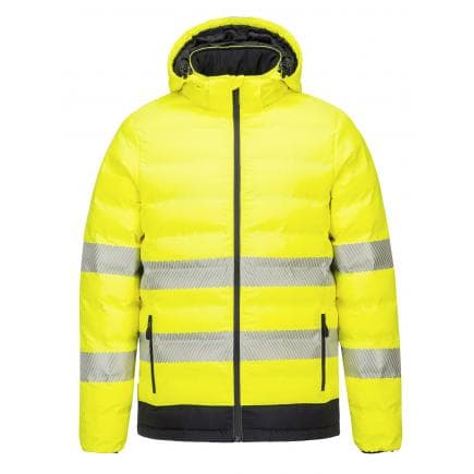 PORTWEST S548YBRM - Doudoune chauffante haute visibilité par ultrasons, jaune/noir