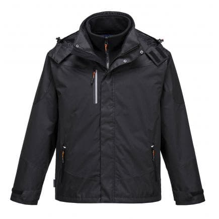PORTWEST S553BKRL - Parka 3 en 1 radial, noir