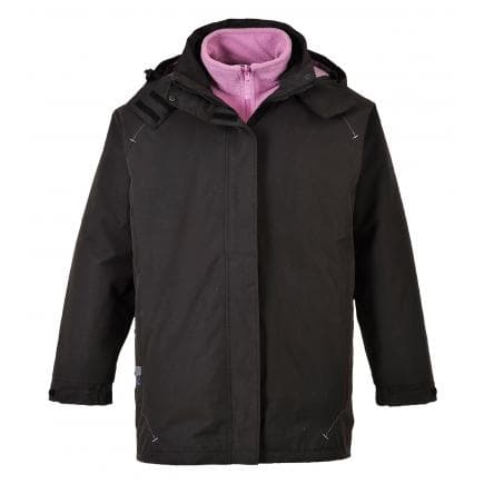 PORTWEST S571BKRXXL - Parka Elgin 3-en-1 pour femmes, noir