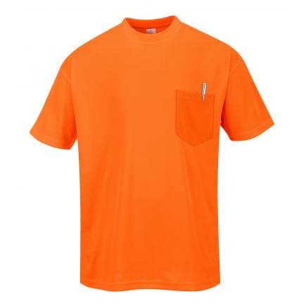PORTWEST S578ORRL - Tee shirt day-vis manches courtes à poche, orange