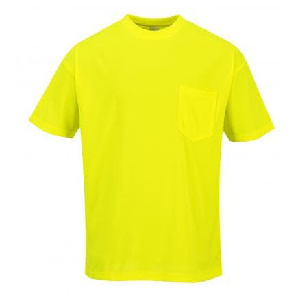 PORTWEST S578YERM - Tee shirt day-vis manches courtes à poche, jaune