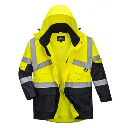 PORTWEST S760YNRXL - Parka bicolore respirant Hi-Vis, jaune/marine