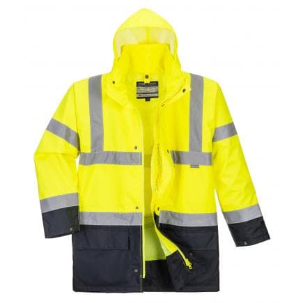 PORTWEST S766YBRL - Parka 5 en 1 essentiel bicolore, jaune/noir