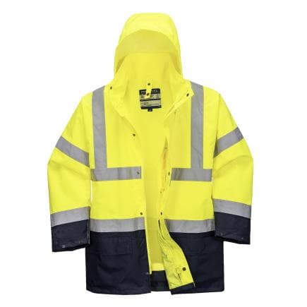 PORTWEST S766YNRL - Parka 5 en 1 essentiel bicolore, jaune/marine