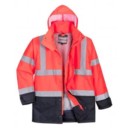 PORTWEST S768RNRL - Parka bicolore Executive 5-en-1, rouge/marine