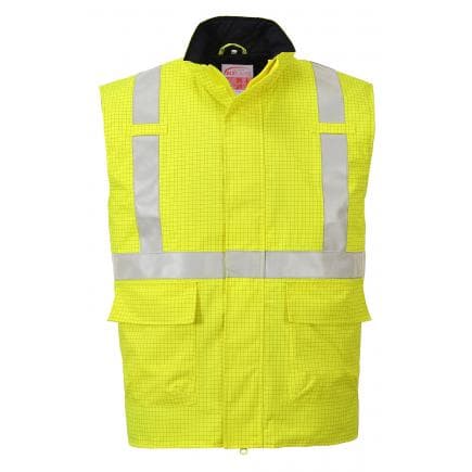 PORTWEST S776YERL - Bodywarmer Hi-Vis Bizflame antistatique et FR, jaune