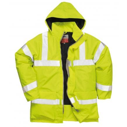PORTWEST S778YERXXXL - Parka Bizflame rain Hi-Vis multirisque, jaune
