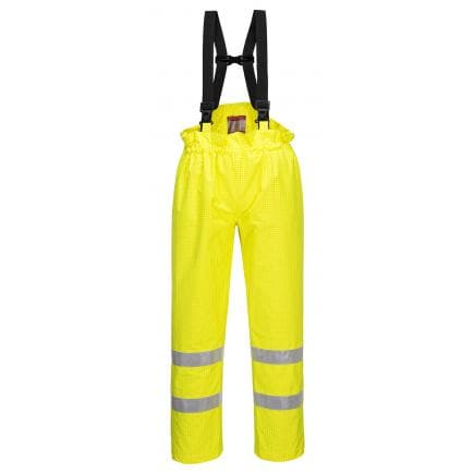 PORTWEST S780YERL - Pantalon Bizflame rain non doublé Hi-Vis antistatique FR, jaune